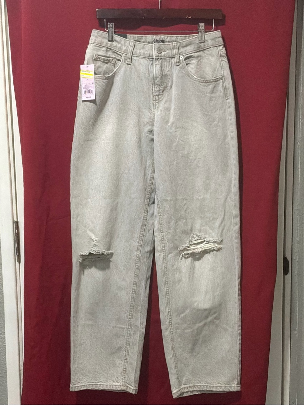wild fable Light Gray Distressed Boyfriend Jeans